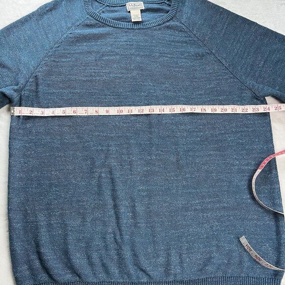 L.L.Bean Organic Cotton Crew Neck Sweater Blue Men’s Size Large 510586 - Picture 6 of 9